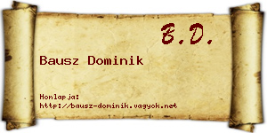 Bausz Dominik névjegykártya