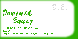 dominik bausz business card